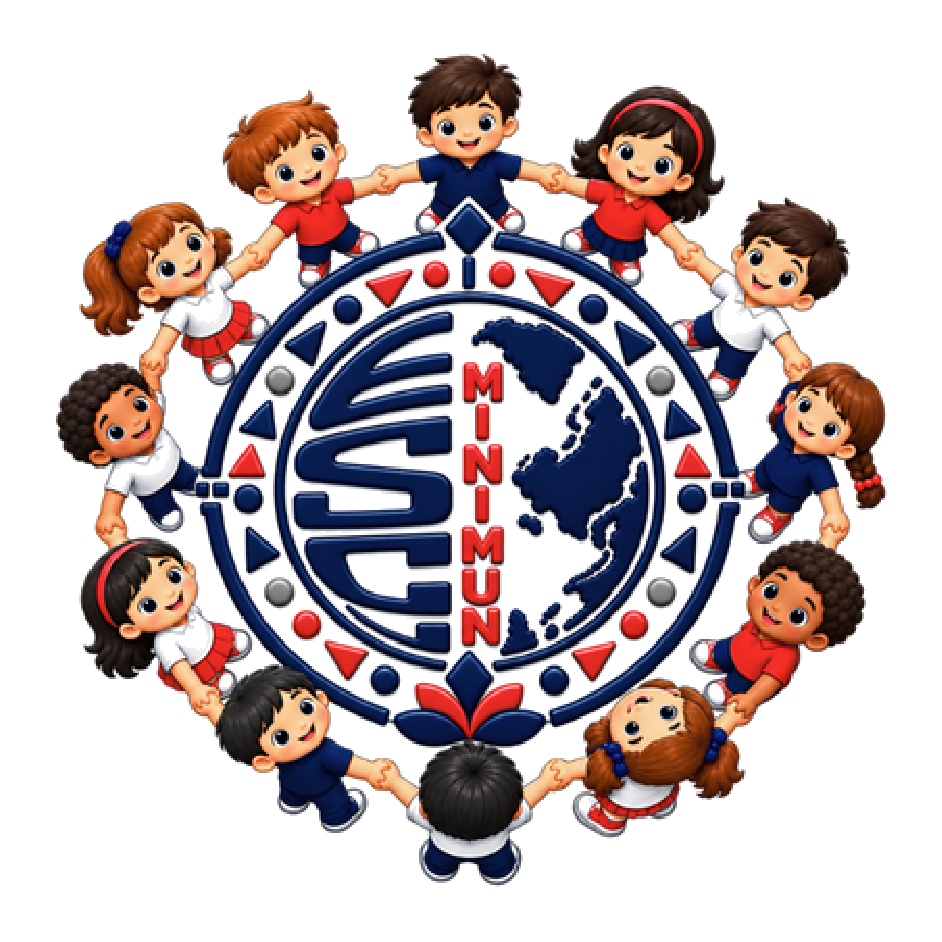 Logo Mini ESCJMUN 2026 de la Unidad Educativa ESCJ